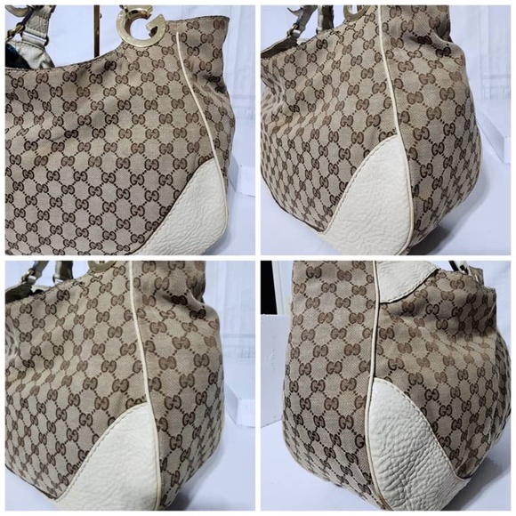 Authentic Gucci GG Canvas Charlotte Hobo Bag Beige/Cream - Picture 5 of 16